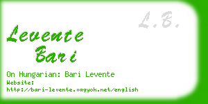 levente bari business card